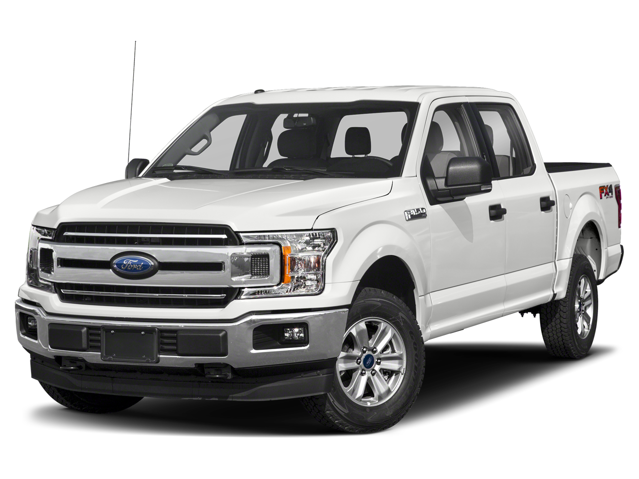 2018 Ford F-150 XLT in Oxford White — front three-quarter view