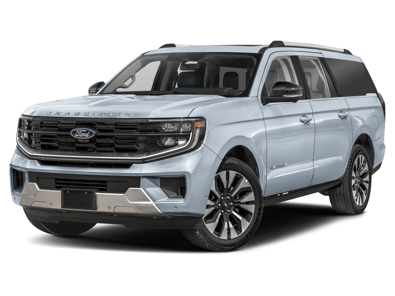 2026 Ford Expedition Max Platinum in White Metallic — front three-quarter view