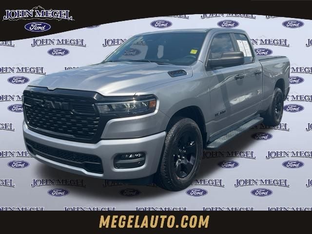2025 RAM 1500 Tradesman in Billet Silver Metallic Clearcoat — front three-quarter view