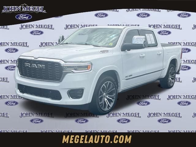 2025 RAM 1500 Tungsten in Bright White Clearcoat — front three-quarter view