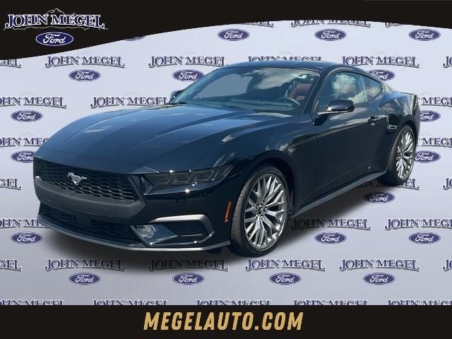 2026 Ford Mustang EcoBoost Premium in Shadow Black — front three-quarter view