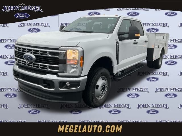 2026 Ford F-350SD XL DRW- Service Body w/Master Locks in Oxford White — front three-quarter view