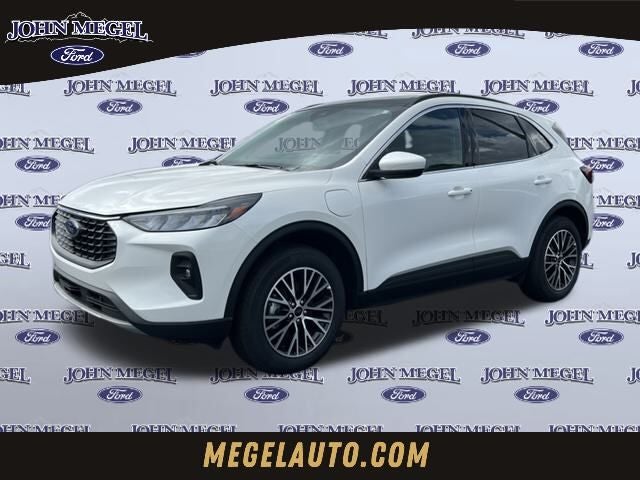 2025 Ford Escape Plug-In Hybrid Base in White Metallic — front three-quarter view