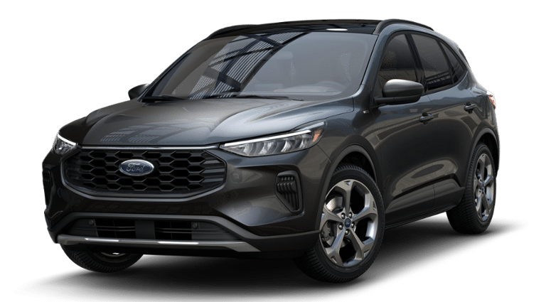 2025 Ford Escape Hybrid ST-Line in Gray Metallic — front three-quarter view