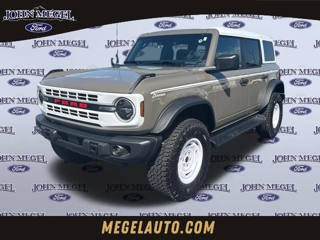 2026 Ford Bronco Heritage Edition in Marsh Gray — front three-quarter view