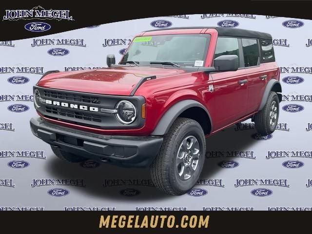 2026 Ford Bronco Big Bend in Ruby Red Metallic — front three-quarter view