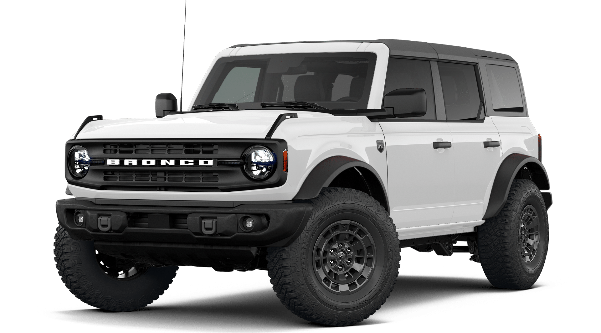 2026 Ford Bronco Big Bend in Oxford White — front three-quarter view