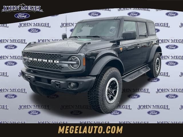 2026 Ford Bronco Badlands in Shadow Black — front three-quarter view
