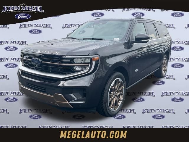 2026 Ford Expedition Max King Ranch in Gray Metallic — front three-quarter view