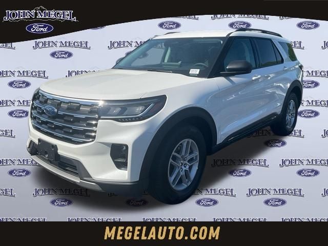 2026 Ford Explorer Active in White Metallic — front three-quarter view