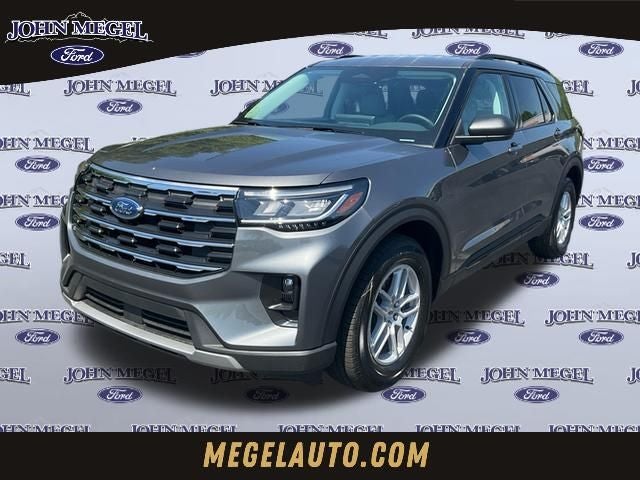 2026 Ford Explorer Active in Gray Metallic — front three-quarter view
