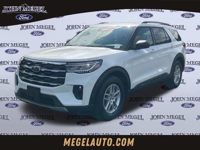 2026 Ford Explorer Active in White Metallic — front three-quarter view