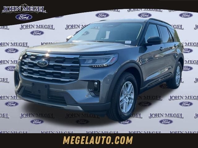 2026 Ford Explorer Active in Gray Metallic — front three-quarter view