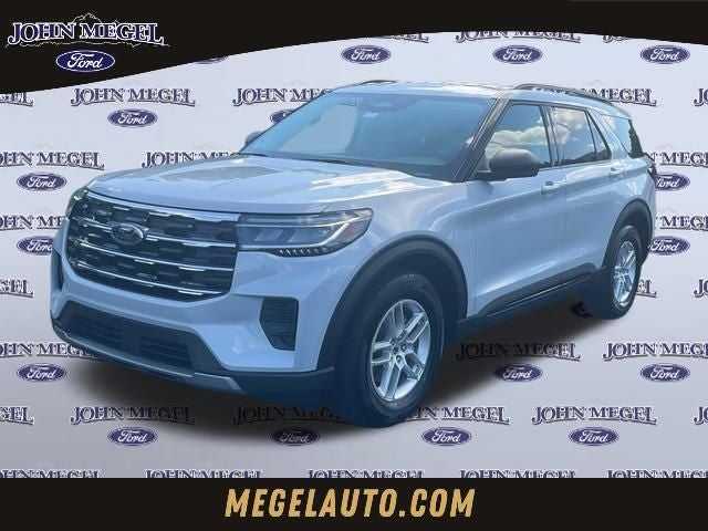 2026 Ford Explorer Active in Space White Metallic — front three-quarter view