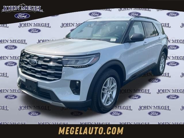 2026 Ford Explorer Active in White Metallic — front three-quarter view