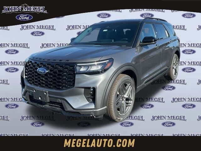 2026 Ford Explorer ST-Line in Gray Metallic — front three-quarter view