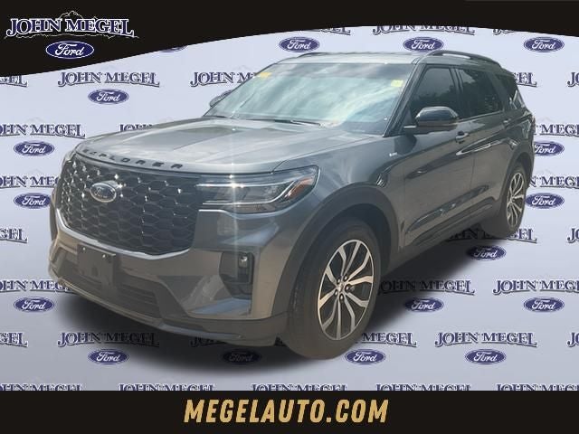 2026 Ford Explorer ST-Line in Gray Metallic — front three-quarter view