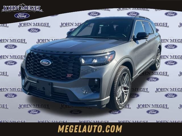 2026 Ford Explorer ST in Gray Metallic — front three-quarter view