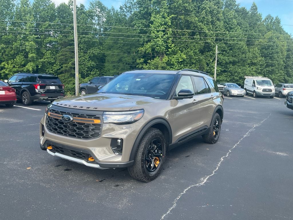 2026 Ford Explorer Tremor in Marsh Gray — front three-quarter view