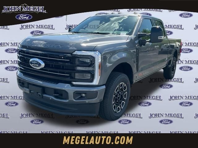 2026 Ford F-250SD Platinum in Gray Metallic — front three-quarter view