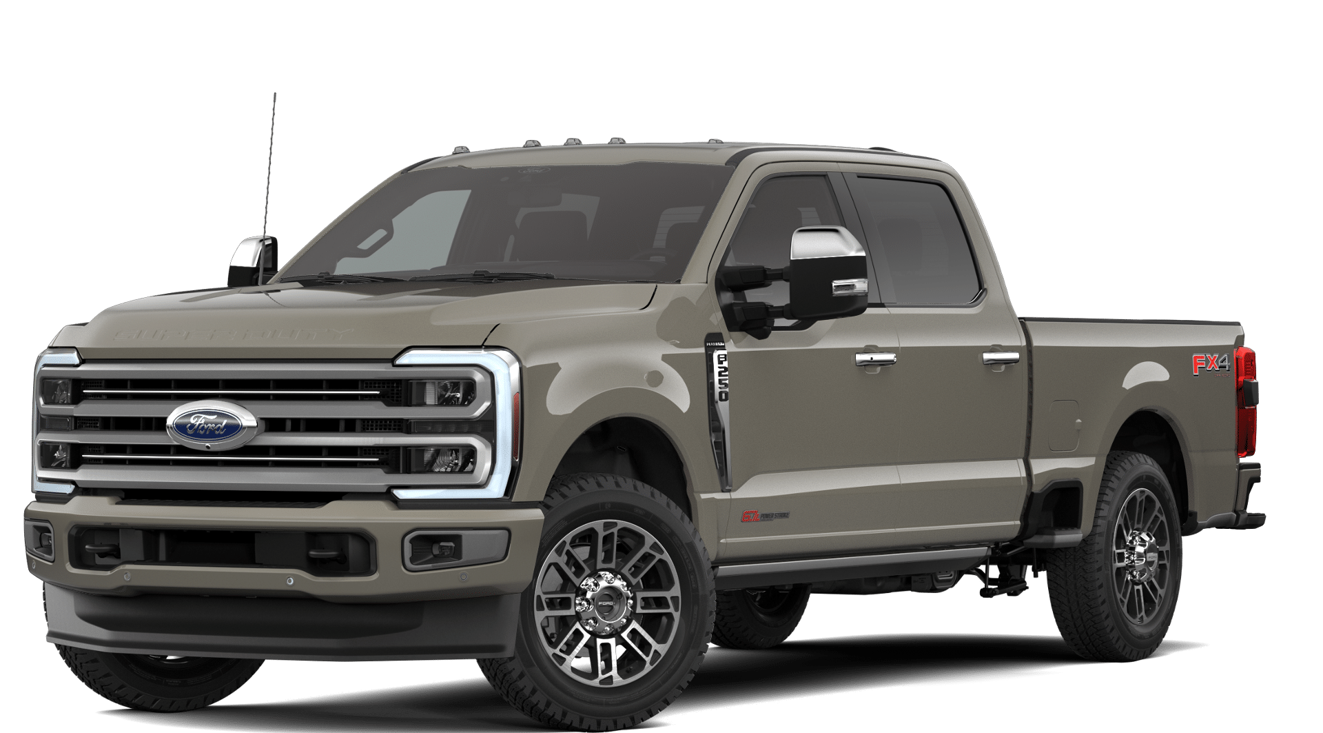 2026 Ford F-250SD Platinum in Gray — front three-quarter view