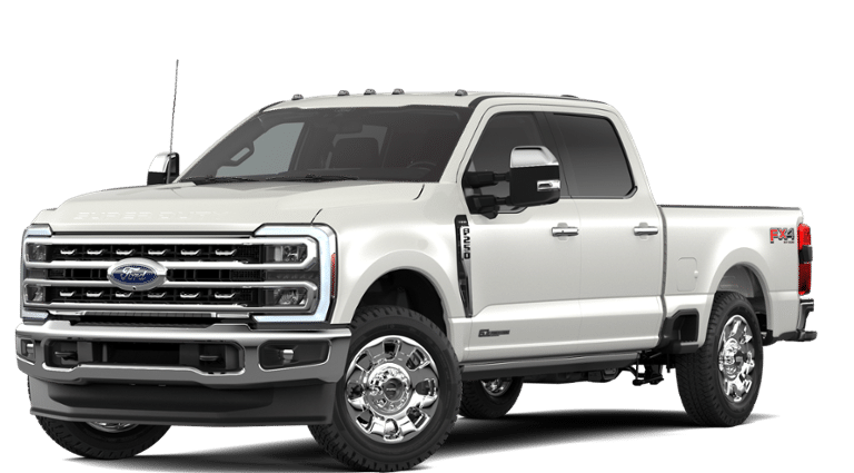 2026 Ford F-250SD Lariat in White Metallic — front three-quarter view