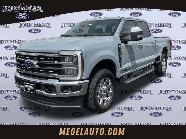 2026 Ford F-250SD Lariat in Glacier Gray Metallic Tri-Coat — front three-quarter view