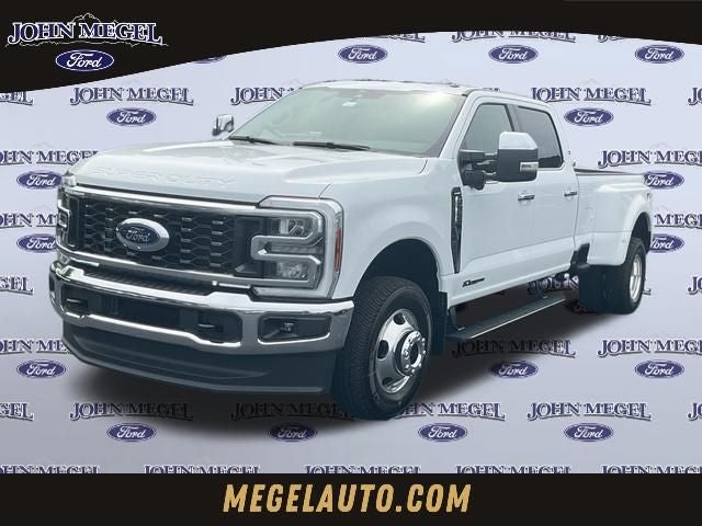 2026 Ford F-350SD Lariat DRW in Oxford White — front three-quarter view