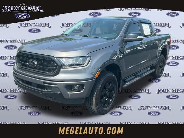 2021 Ford Ranger Lariat in Gray Metallic — front three-quarter view