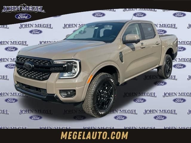 2026 Ford Ranger Lariat in Gray — front three-quarter view