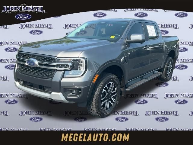 2026 Ford Ranger Lariat in Gray Metallic — front three-quarter view