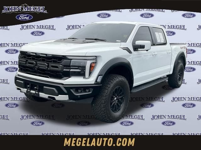 2024 Ford F-150 Raptor in Oxford White — front three-quarter view