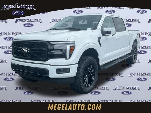 2026 Ford F-150 Lariat in Oxford White — front three-quarter view