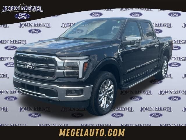 2026 Ford F-150 Lariat in Agate Black Metallic — front three-quarter view