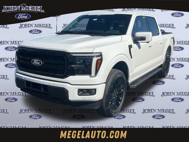2026 Ford F-150 Lariat in Oxford White — front three-quarter view