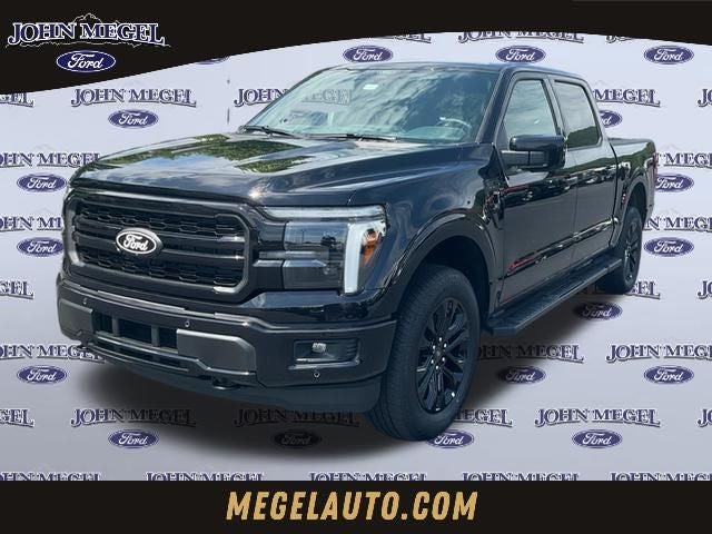 2026 Ford F-150 Lariat in Agate Black Metallic — front three-quarter view
