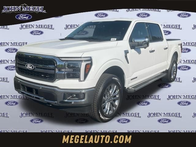 2026 Ford F-150 Lariat in Oxford White — front three-quarter view