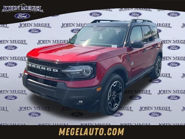 2026 Ford Bronco Sport Outer Banks in Ruby Red Metallic — front three-quarter view