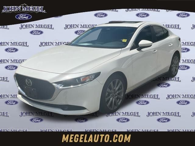 2025 Mazda Mazda3 2.5 S Preferred Package in Snowflake White Pearl Mica — front three-quarter view