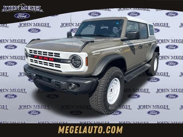 2026 Ford Bronco Heritage Edition in Marsh Gray — front three-quarter view