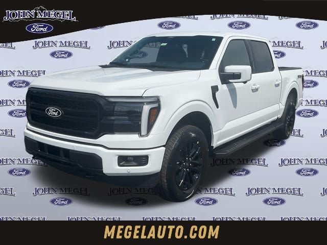 2026 Ford F-150 Lariat in Oxford White — front three-quarter view